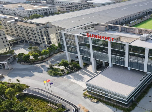 SUNNYPET headquarters aerial view — Xiamen Sunnypet Products Co., Ltd. manufacturing campus